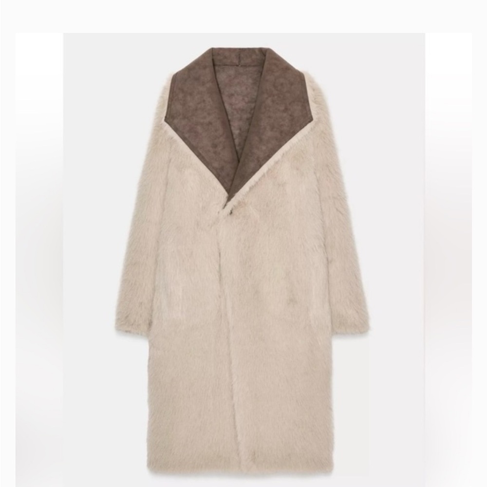 Zara NWT reversible faux fur double faced coat 6318/278 - Picture 12 of 16